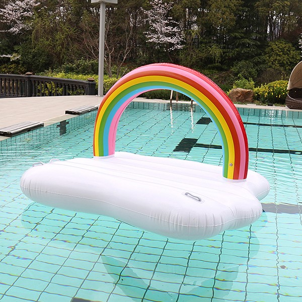 PVC Inflatable Rainbow Floating Row