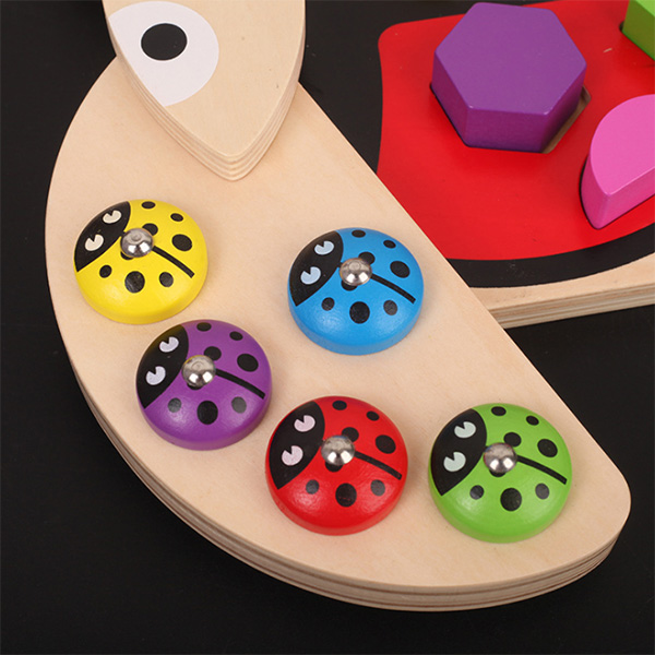Wooden Ladybug Fishing Toy