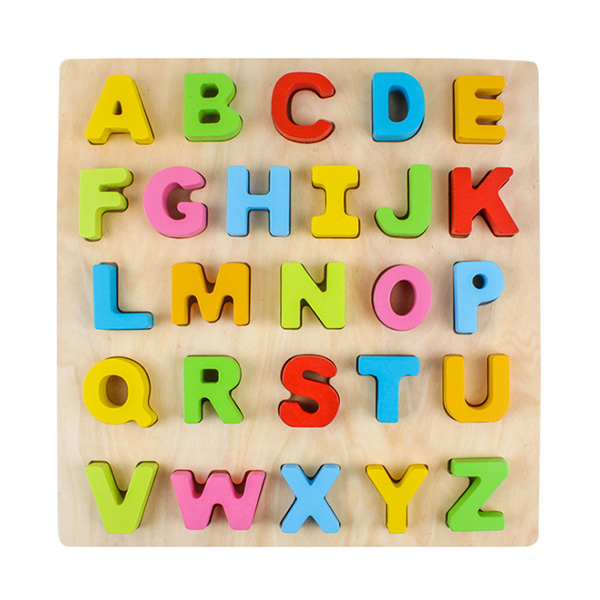 3D Numeric Letters Wooden Grasping Board