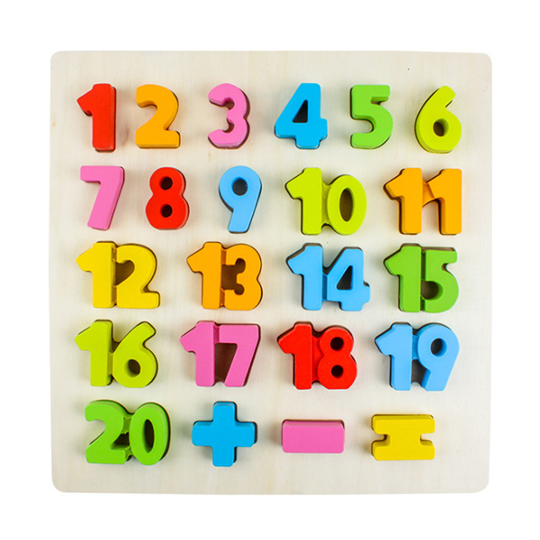 3D Numeric Letters Wooden Grasping Board