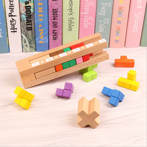 Tetris Wooden Brain Tower