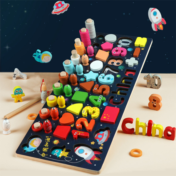 Wooden Magnetic Fishing Puzzle Toy
