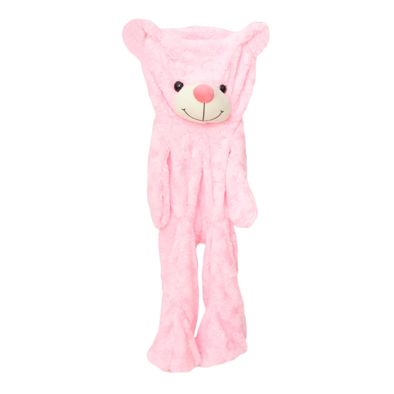 Unstuffed Rose Velvet Teddy Bear Plush Skin