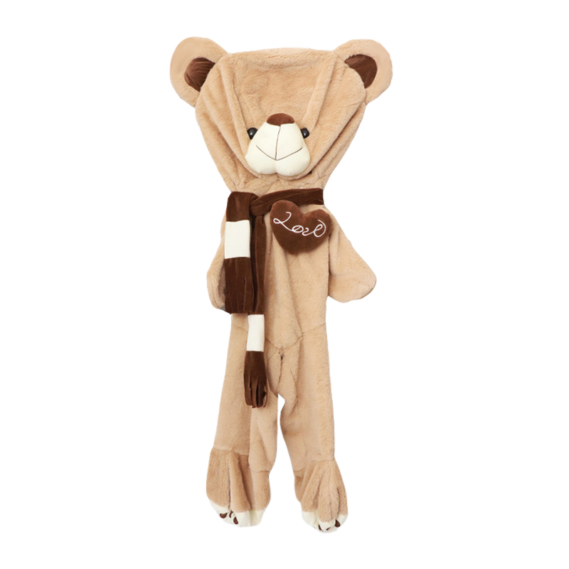 Unstuffed Scarf Love Teddy Bear Plush Skin