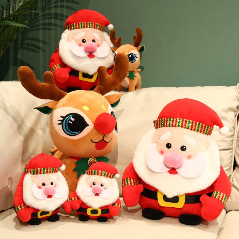 Xmas Santa Claus Elk Plush Doll