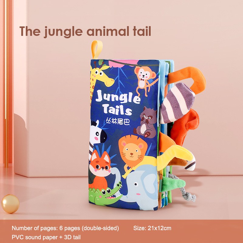 Baby Animal Tail Cloth Book