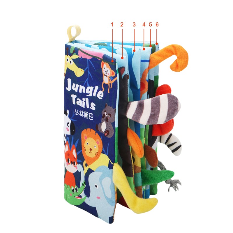 Baby Animal Tail Cloth Book