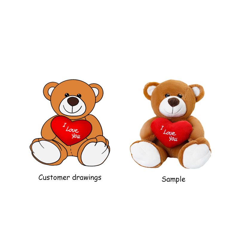 Custom Valentines Teddy Bear Plush Toy