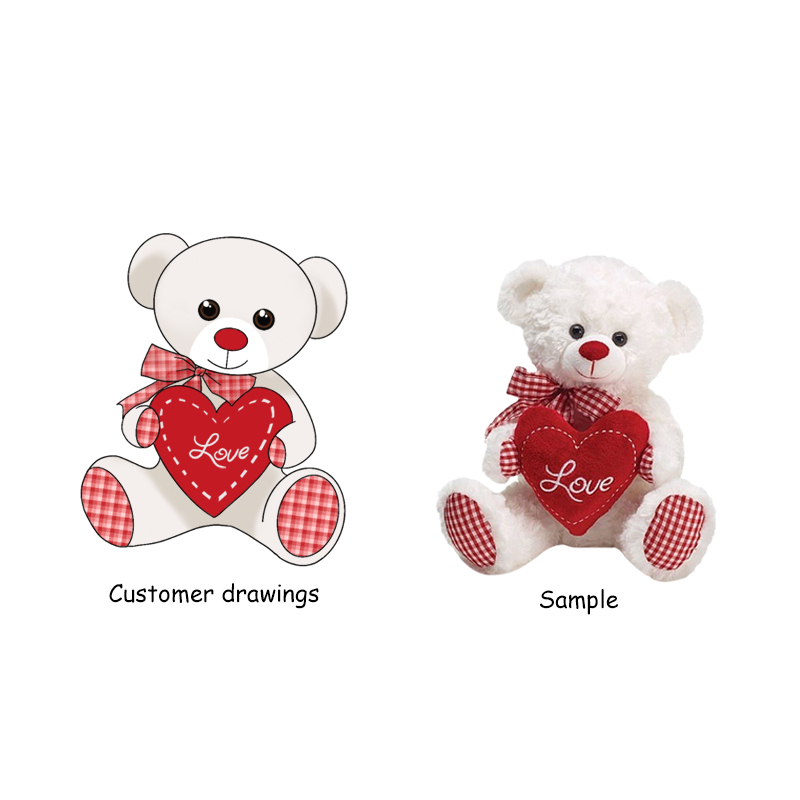 Custom Valentine Day Teddy Bear Plush