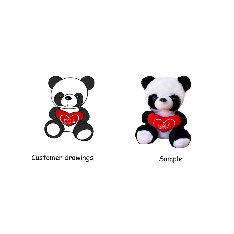 Custom Valentine Panda Plush Toy