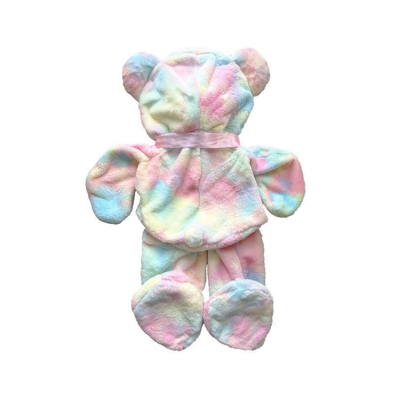 Unstuffed Colorful Teddy Bear Plush Skin