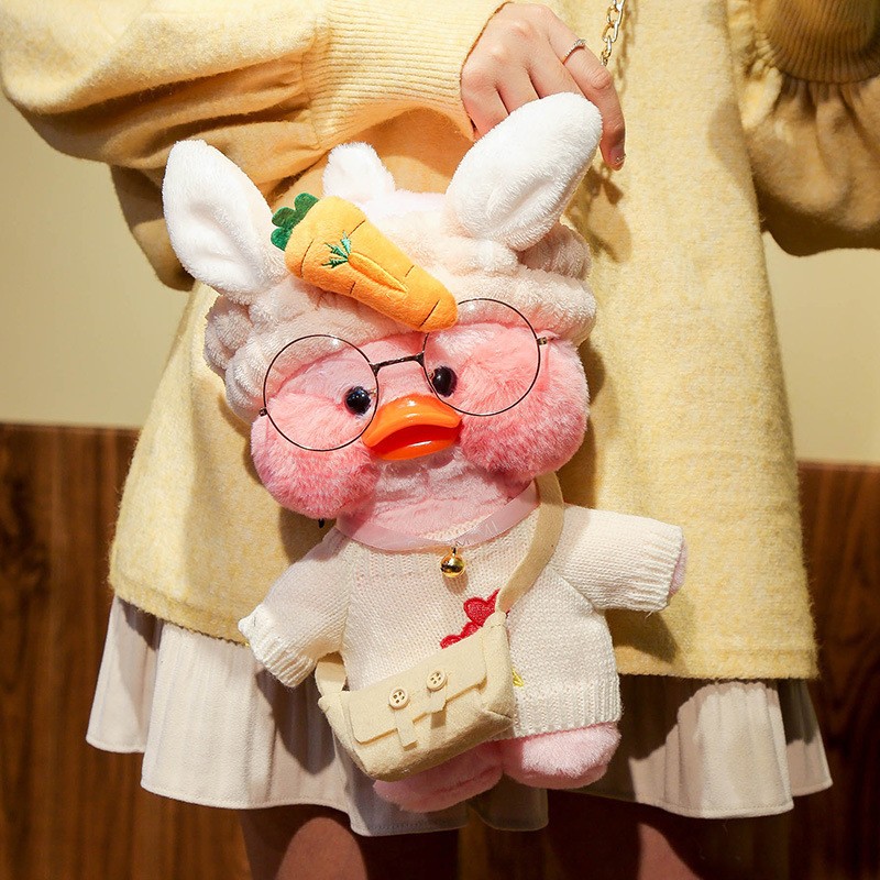 Lalafanfan Duck Plush Backpack