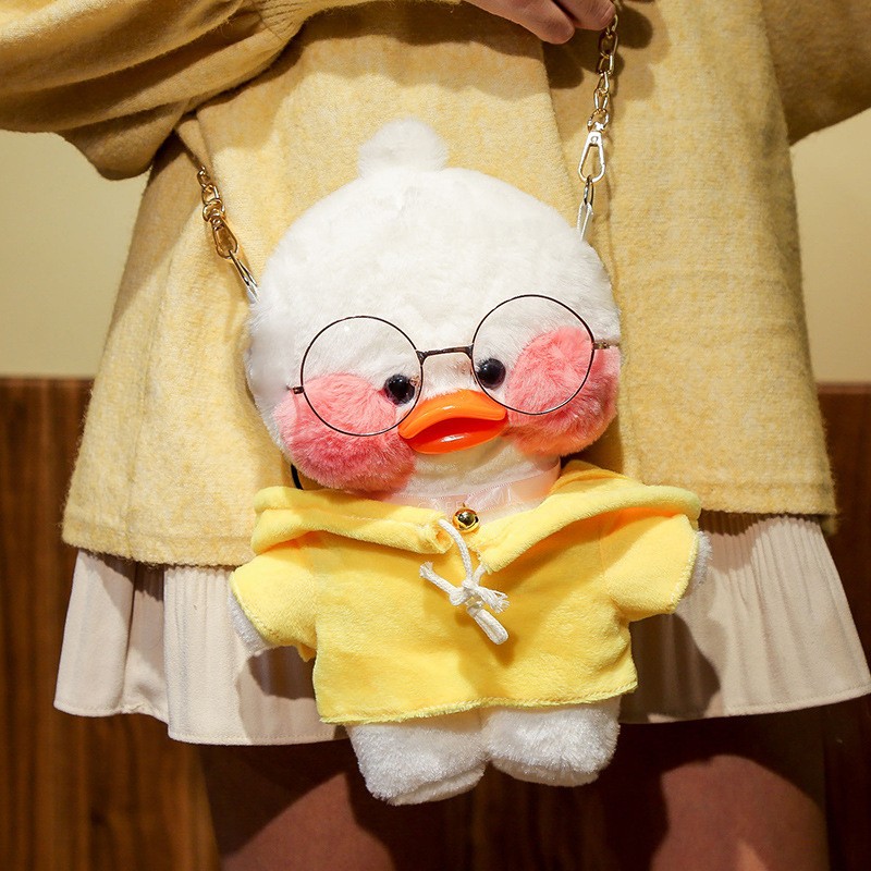 Lalafanfan Duck Plush Backpack